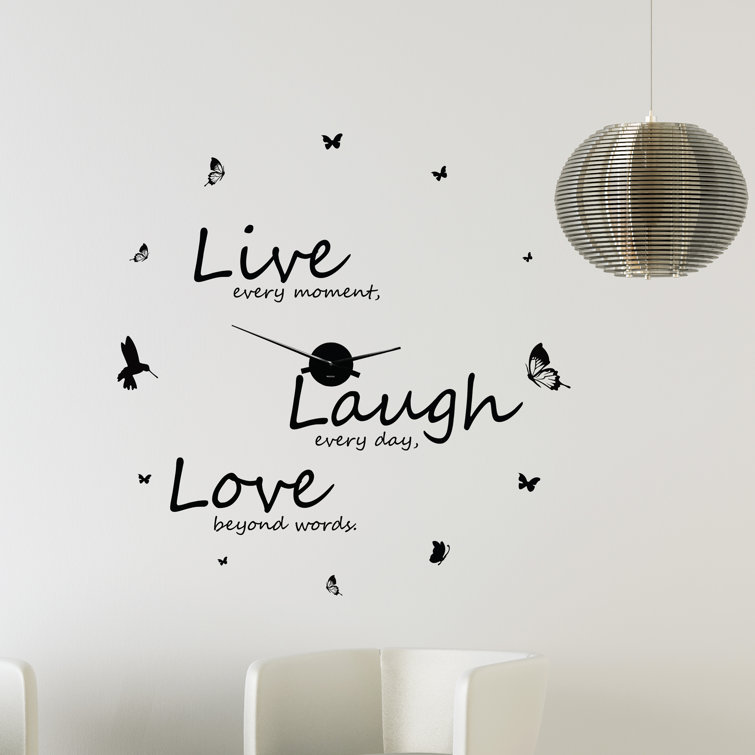 17 Stories Live Laugh Love Wall Clock & Reviews Wayfair.co.uk